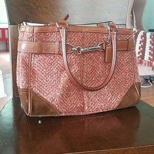 Rare Tweed and Leather Coach Bag!